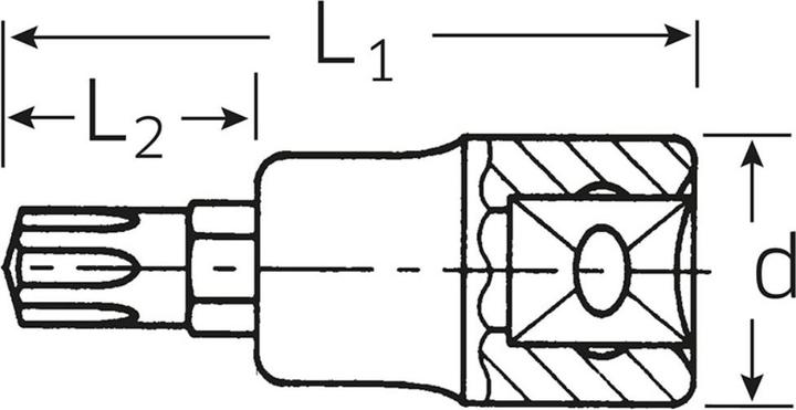 Produktbild Stahlwille 1/2 Zoll Schraubendrehereinsatz M 12 für Innenkeilprofil