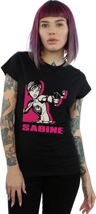 Actual product image Star Wars Womens/Ladies Rebels Sabine Cotton T-Shirt (L)