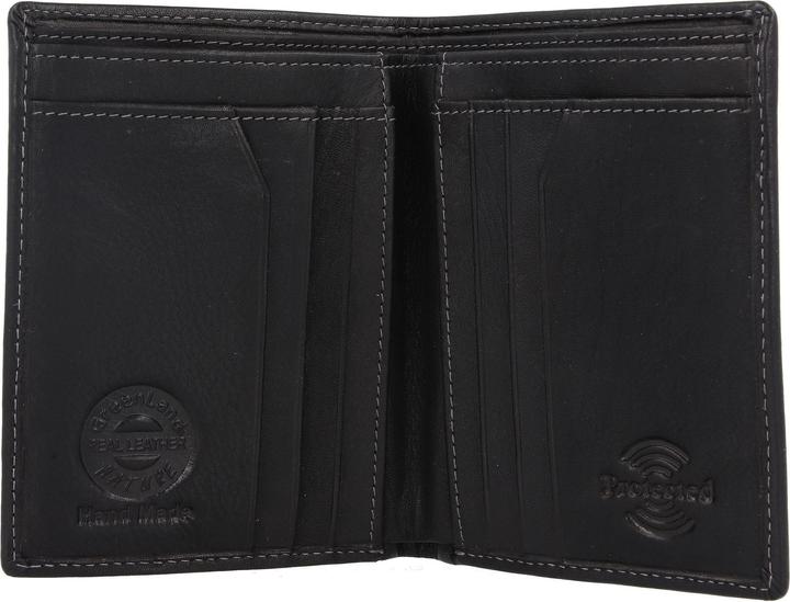 Immagine prodotto Greenland Nature Portafoglio nero in nappa RFID 9,5 cm