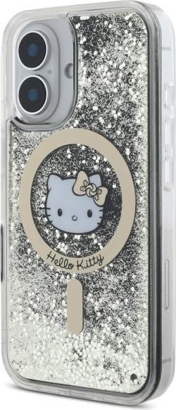 Immagine prodotto Hello Kitty HKHMP16SLGDIK iPhone 16 6.1" czarny złoty/nero oro custodia rigida Liquid Glitter Fever MagS (Apple iPhone 16)