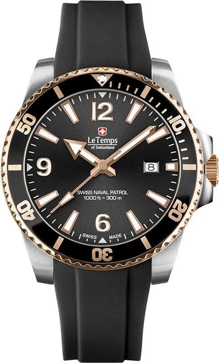 Immagine prodotto Le Temps Pattuglia navale svizzera (Orologio da polso analogico, 43 mm)