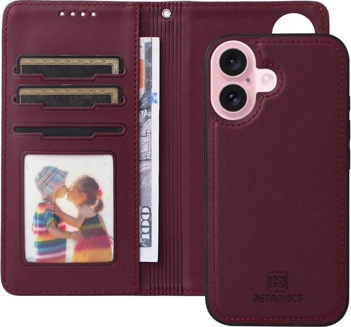 Immagine prodotto Cover-Discount iPhone 16 - Custodia portafoglio divisibile 2 in 1 per cellulare (Apple iPhone 16)