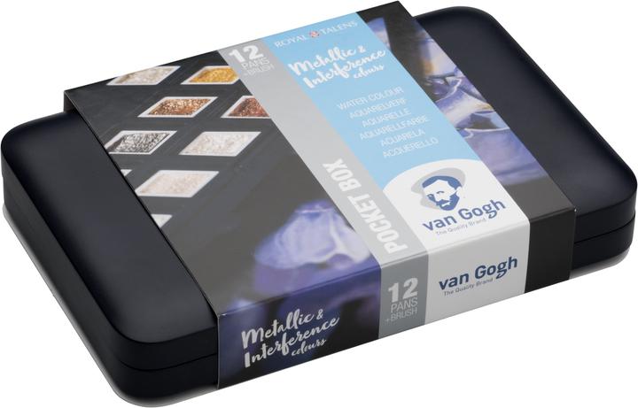 Actual product image Van Gogh Watercolour Pocketbox Metallic 12 (Multicoloured)