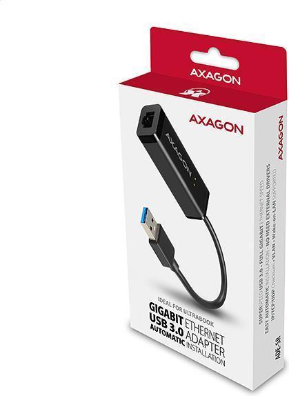 Actual product image Axagon ADE-SR Gigabit Ethernet 10/100/1000 Adapter - USB 3.0 Type A (USB 3.0, RJ45 (1x))