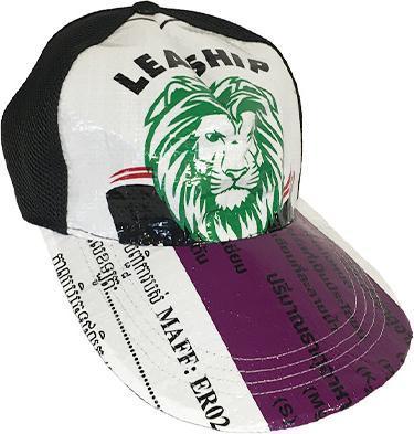 Bekos Upcycling - Basecap aus recycelten Reissäcke Löwe (One Size)