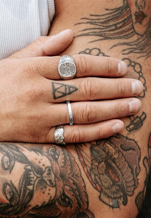 Immagine prodotto Haze & Glory Ring Bandring - Zion Schmales Design 925 Silber (60, 925 Argento)