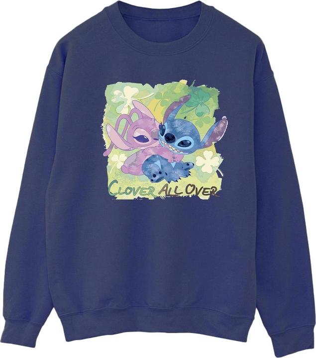 Actual product image Disney Womens/Ladies Lilo And Stitch St Patrick's Day Clover Sweatshirt (L)