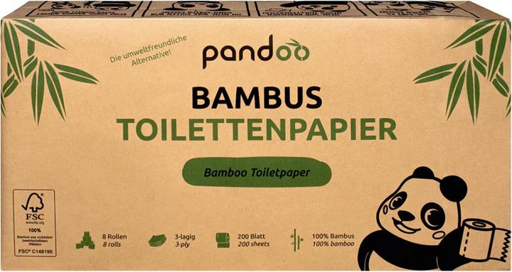 Produktbild Pandoo Toilettenpapier 3-lagig 8 Rollen (8 x)