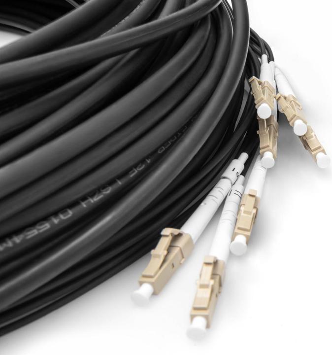 Produktbild Digitus Vorkonfektionierte Glasfaser Universal Breakout Kabel, Multimode OM4, 8 Fasern, LC/UPC - LC/UPC (LSOH, 50 m)