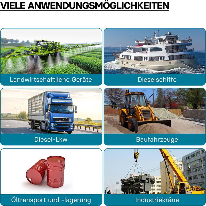 Produktbild Wiltec Heizöl- und Dieselpumpe 230V/550W 50l/min selbstansaugend Pumpe Pistole