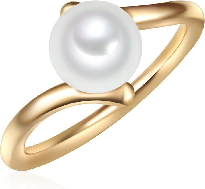 Actual product image Valero Pearls Ladies Sterling Silver Freshwater Cultured Pearl Yellow Gold - 11340 (60, 925 Silver)