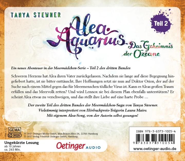 Produktbild Alea Aquarius.Das Geheimnis Der Ozeane (3) Teil (Tanya Stewner, CSC creative sound conception|Guido Frommelt|Frank Gustavus|Laura Maire|Claudia Carls, Deutsch)