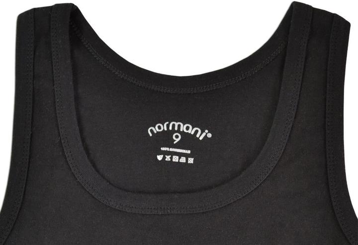 Produktbild Normani 4 Stück Herren-Unterhemd Feinripp Schwarz (4XL)
