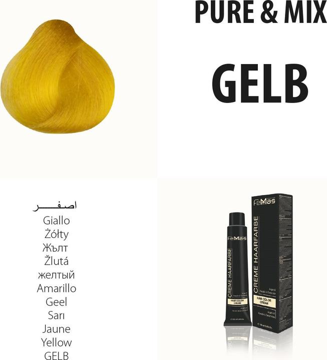 Produktbild FemMas Gelb) Haarfarbe Pure & Mix 100ml