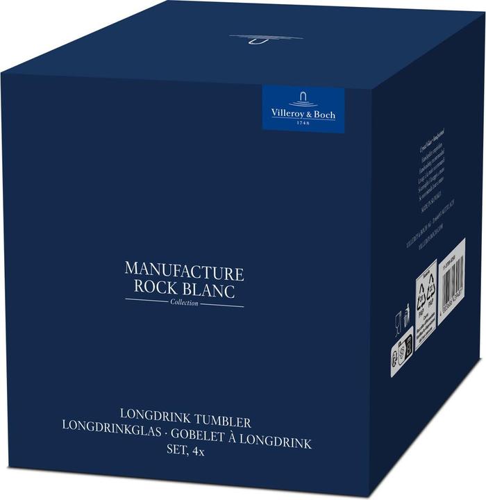 Produktbild Villeroy & Boch Longdrink-Glas, Set 4tlg. Manufacture Rock blanc (0.30 l, 4 x)