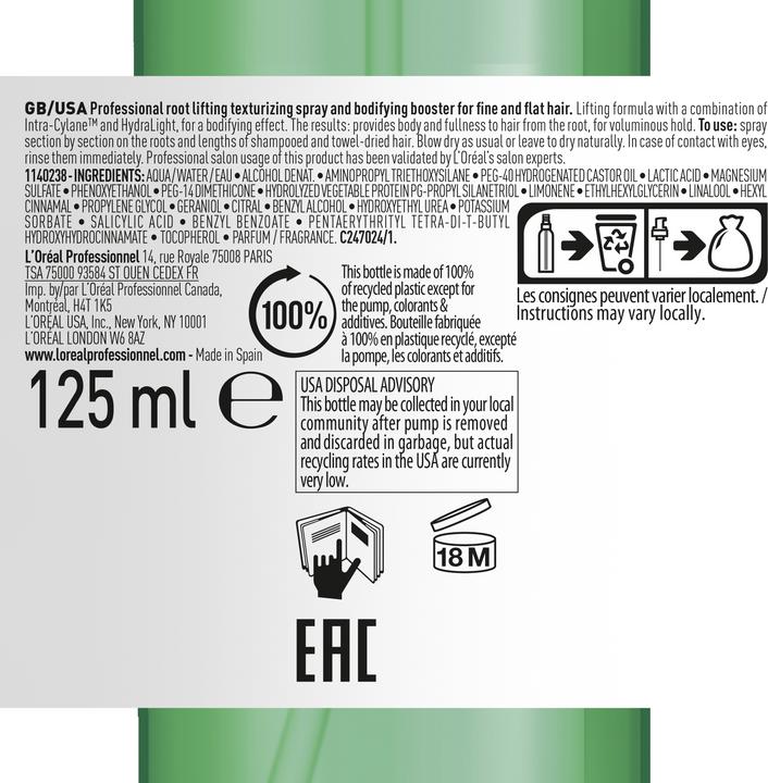 Produktbild L'Oréal Professionnel Série Expert Volumetry - Professional Root Spray (125 ml)