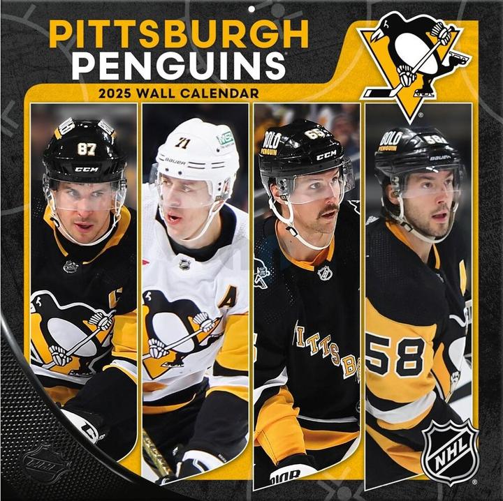 Produktbild NHL - Pittsburgh Penguins - 30.5 x 30.5 cm Team Wandkalender 2025 (30.5 x 30.5 cm, Französisch, Italienisch, Spanisch, Deutsch, Englisch)