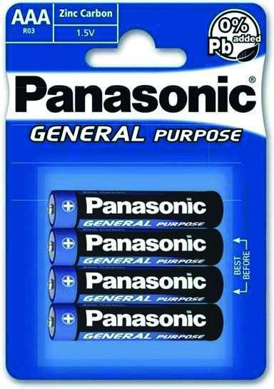 Image du produit Panasonic Pile R03 Micro 1.5V Set a 4 pièces Piles LR03 1.5V Blister à 4 pcs. (4 pcs, AAA, 650 mAh)