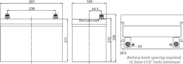 Produktbild Fullriver AGM-Batterie DC105-12 (12 V, 105 Ah)