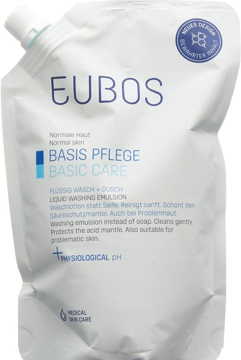 Actual product image Eubos Soap liquide unscented blue refill liq (400 ml)