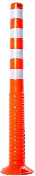 Actual product image HP Autozubehör Barrier post TPU orange/white Ø 80 mm to screw on w.fixing material Height above floor 750 mm
