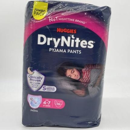 Actual product image Huggies dry nites (Size 5, Size 7, Size 6, Size 4, Pack, 16 Piece)