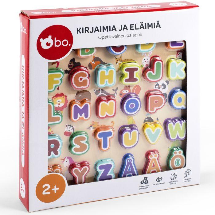 Image du produit bo. Puzzle éducatif en bois "Alphabet et animaux" (En finnois)