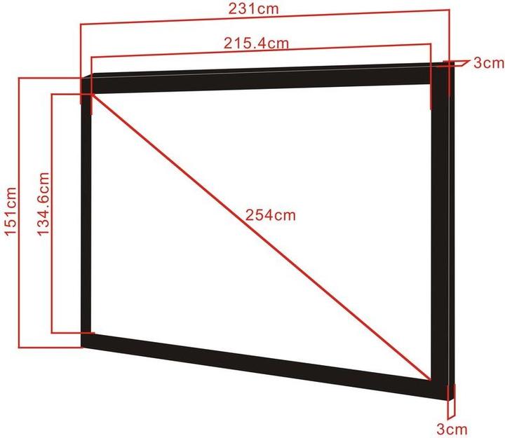 Immagine prodotto Multibrackets M Schermo di proiezione con cornice 215.4x134.6 (100", 16:10)