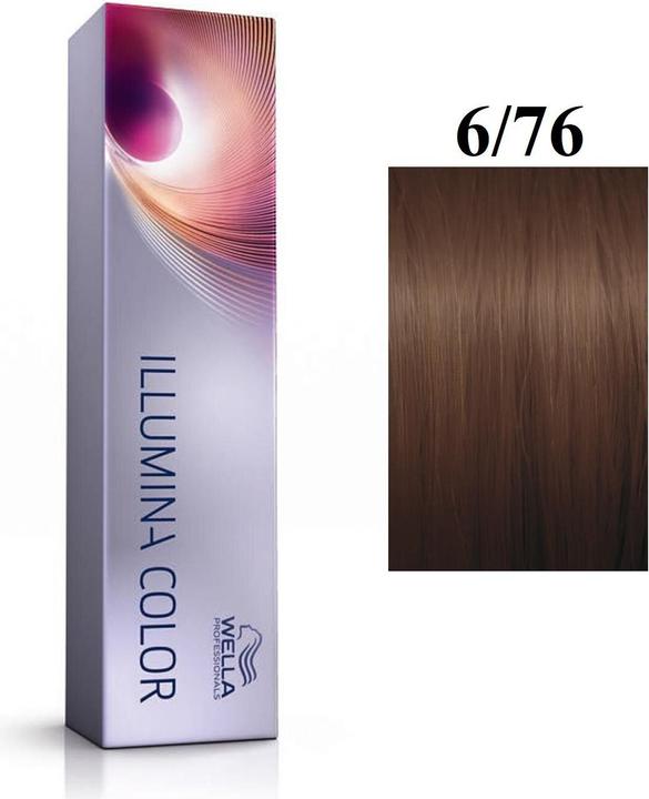 Immagine prodotto Wella Vopsea permanenta Illumina Colour 6/76, Biondo Inchis Maro Violet, 60ml (6, 76 Bionda Inchis Maro Violet)