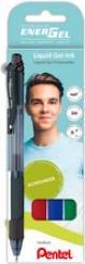 Actual product image Pentel Liquid gel rollerball EnerGel-X BL107, case of 4 (Multicoloured, 4 x)
