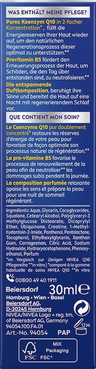 Produktbild NIVEA Q10 Power Anti-Falten Regenerierendes Nacht Serum (30 ml)