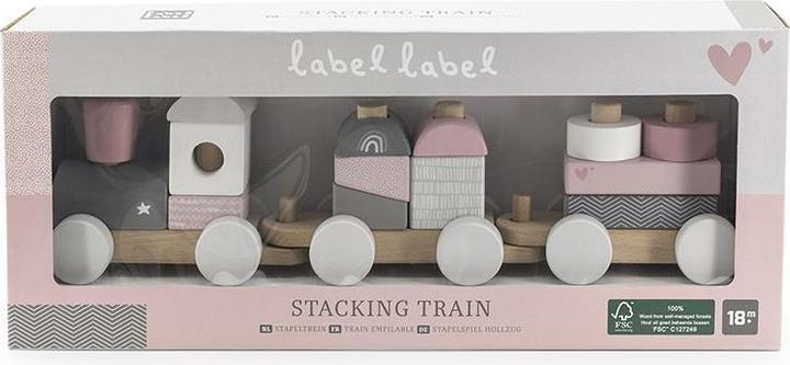 Actual product image Label Label Eisenbahn aus Holz - Pink