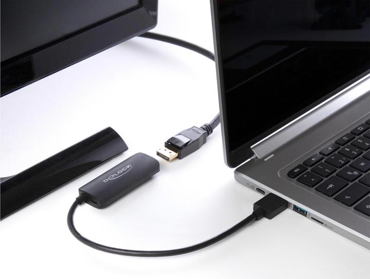 Produktbild Delock Adapter HDMI-A Stecker zu DisplayPort Buchse 8K (HDMI, 16.50 cm)