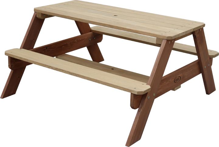 Image du produit Axi Nick Pick Table Marron - Parasol Vert/Blanc