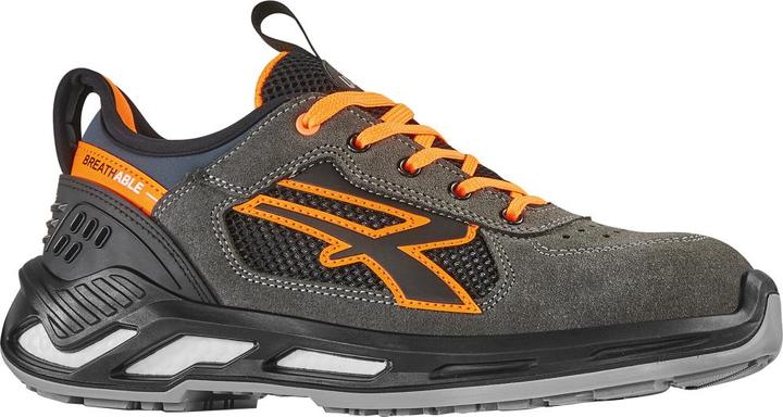 Actual product image U-Power Safety shoe Ryder size 44 grey/orange S1P SRC ESD EN ISO 20345 suede leather (S1P, 44)