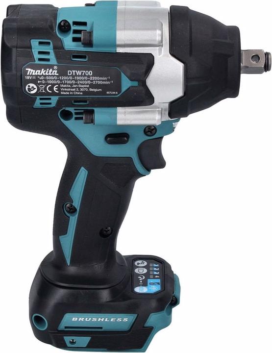 Actual product image Makita DTW 700 G1 Battery impact wrench 18 V 700 Nm 1/2" XPT Brushless + 1x rechargeable battery 6.0 Ah - (Rechargeable battery operated)