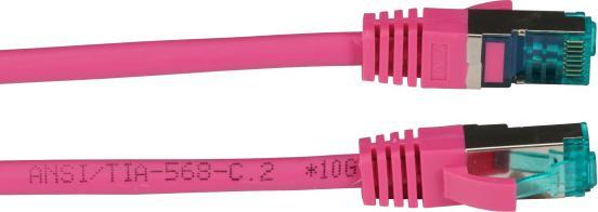 Actual product image EFB Elektronik RJ45 patch cable S/FTP, Cat.6A, LSZH, 40m, magenta The shielded Cat.6A RJ45 patch cable ensures a (S/FTP, CAT6a, 40 m)