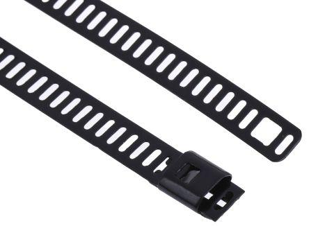Produktbild Rs Pro Kabelbinder Edelstahl 300x7mm m. Schicht (Metallkabelbinder, 300 mm, 100 Stk.)