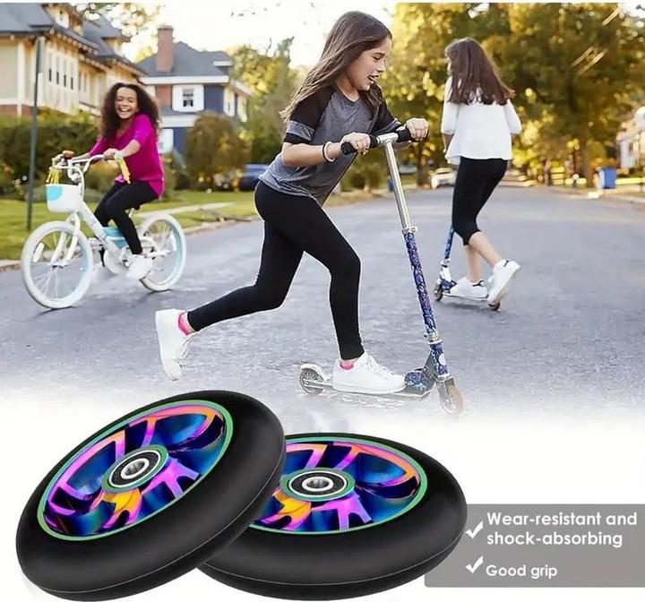 Image du produit Graw Jump Ramps 2 pièces Performance Scooter Roues 100mm, Metallic Colorful