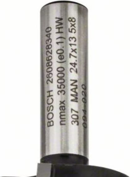Immagine prodotto Bosch Professional Zubehör Fresa per arrotondare, 8 mm, R1 6 mm, L 13,2 mm, G 53 mm