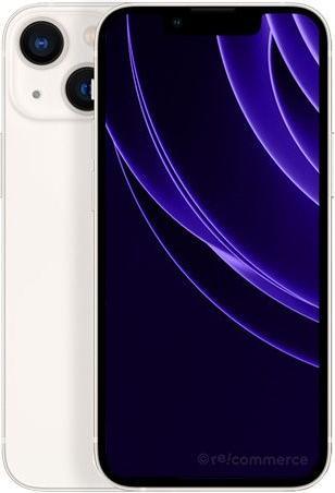 Re!commerce iPhone 13 (256 Go, Lumière stellaire, Blanc, 6.10", 12 Mpx, SIM + eSIM, B / Très bon)