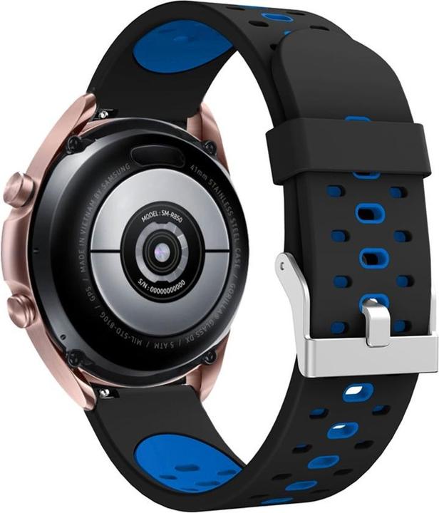Cover-Discount 20mm Silicone Replacement Bracelet BI-color blue (20 mm, Silicone)