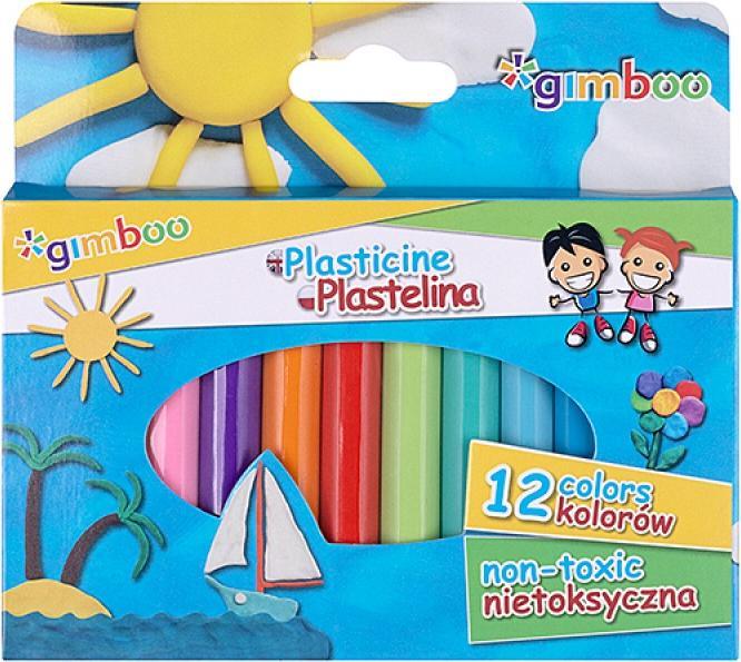 Actual product image Gimboo Plasticine, 12 pieces, colour mix
