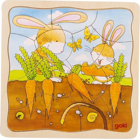 Produktbild Goki Holz Puzzle-Gemüsegarten (53 Teile)