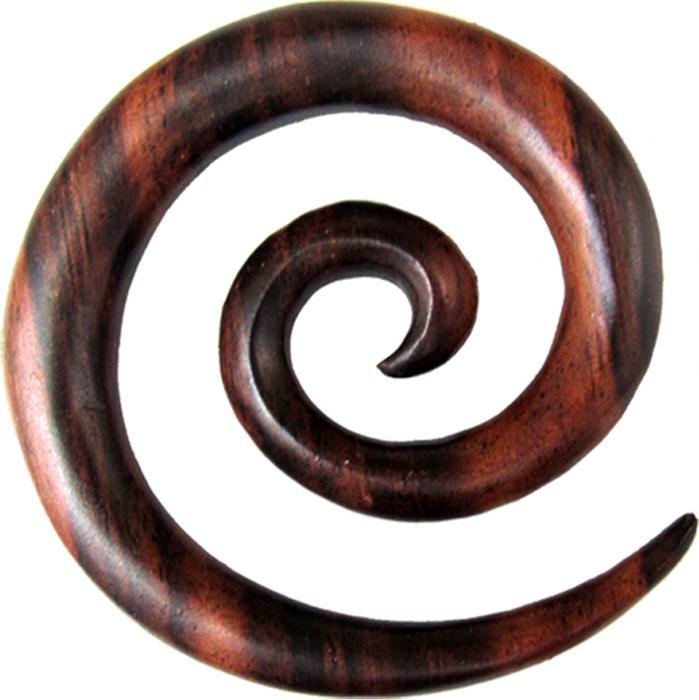 Produktbild Star Piercing Dehnspirale super aus Narra Holz (Organisch, ohne Messing)