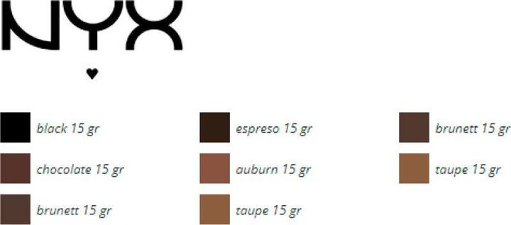 Nährwerte und Zutaten NYX Professional Make-Up Fill und Fluff (Black)