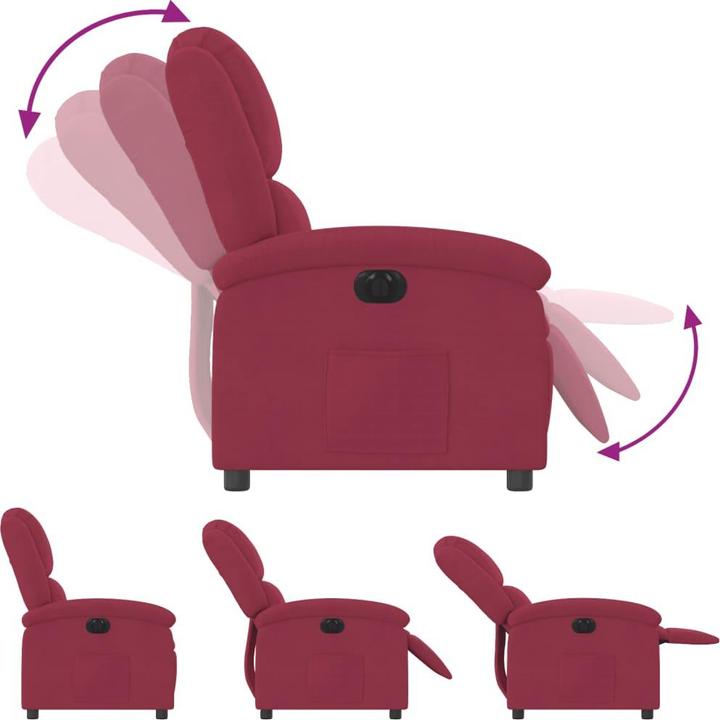 Actual product image VidaXL Recliner chair electric velvet