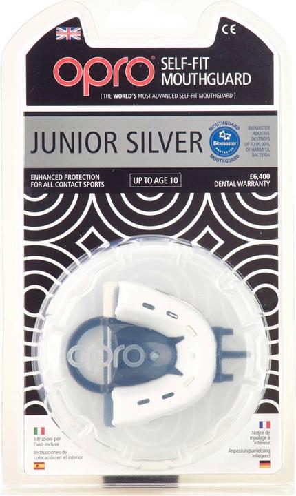 Immagine prodotto Opro Gumshield Junior Silver - Bianco/Nero