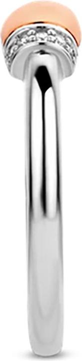 Actual product image Ti Sento Milano Ring with zirconia bicolour rose gold plated 12193ZR (56, 925 Silver)