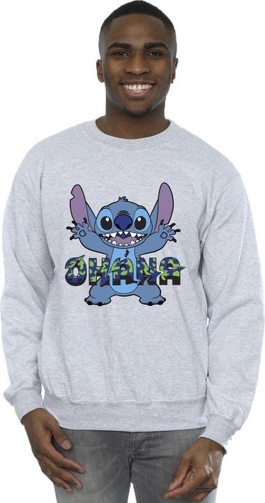 Immagine prodotto Disney Lilo And Stitch Ohana Blue Glitch Felpa Uomo (L)